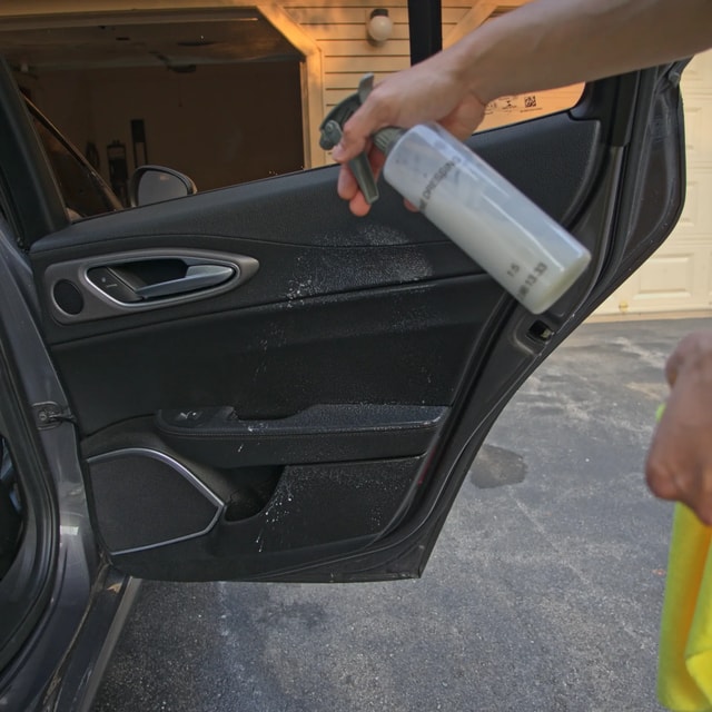 Spraying Plastic Protectant Spraying Plastic Protectant